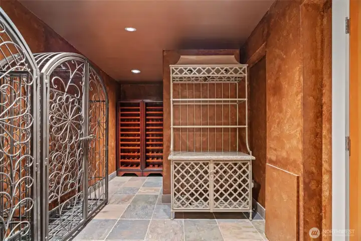 Wine cellar.