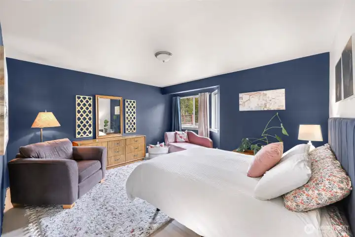 Primary suite with plenty of space for a cozy reading nook.