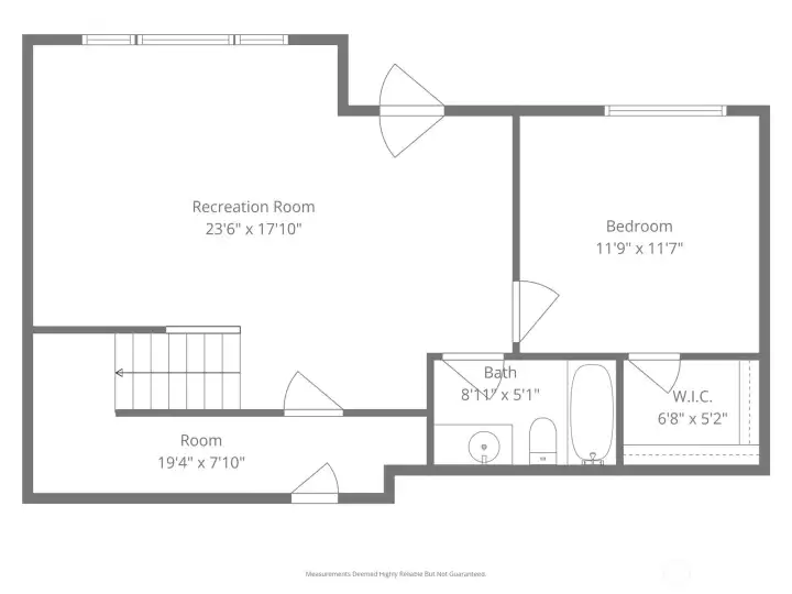 Lower level floor plan