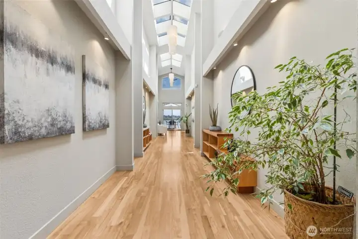 Just look at this gorgeous art-walk foyer under natural light...right out of the pages of a magazine
