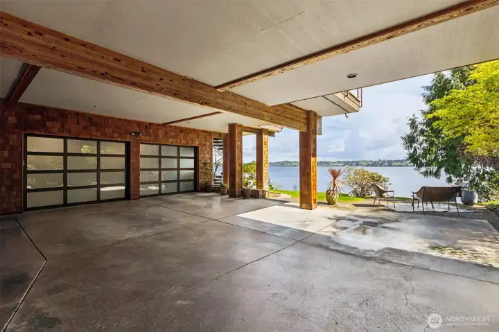 This garage is clean as a whistle and there's even a 3rd garage bay not pictured here.