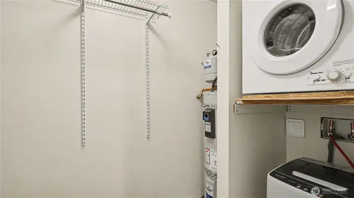 In-unit washer and dryer.