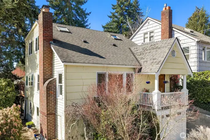 Sweeping views of the Cascades, Mt. Rainier, the Ship Canal Bridge take center stage in this light-filled home perched between Phinney Ridge and Fremont.