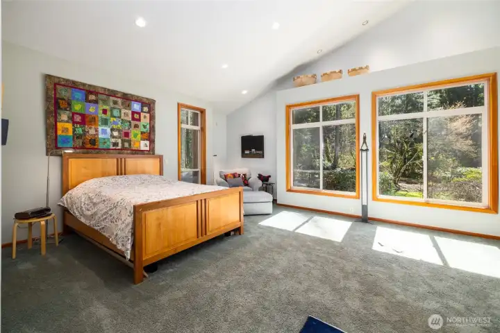 Primary Suite #2.  Each suite features its own individual office, a sitting area, a walk-in closet, and stylish private en suite.