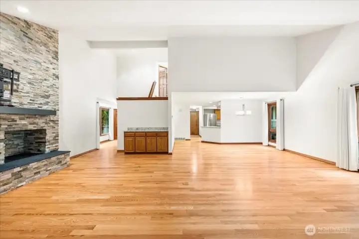 More views of the great room, entry and dining room.