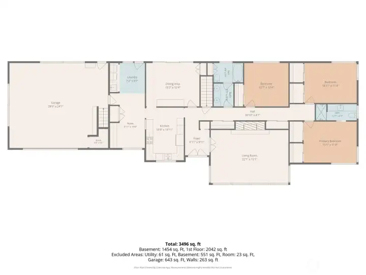The thoughtfully designed main level keeps everyday living connected, with the kitchen flowing easily into the dining area and living room while all three bedrooms are tucked together in their own private wing. The attached garage, laundry room, and welcoming foyer create a practical layout that balances entertaining spaces with comfortable day-to-day living.