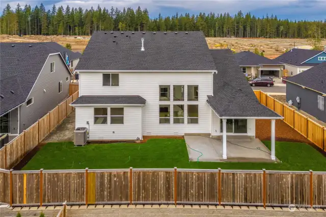 Nice sized back yard is fully fenced.