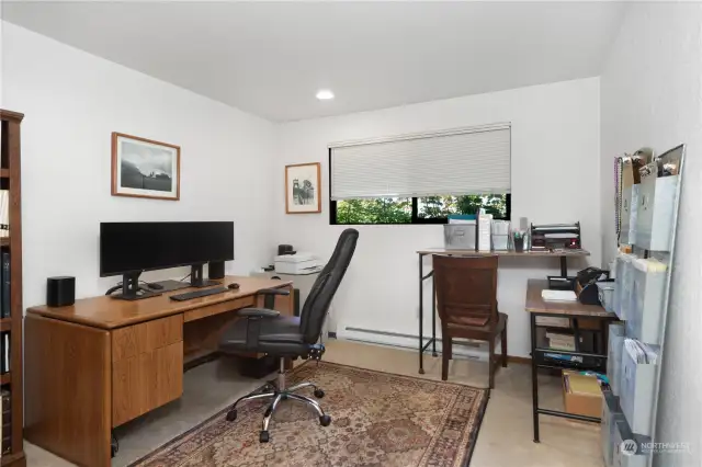 One of two guest bedrooms, this one is being used as the sellers' den.