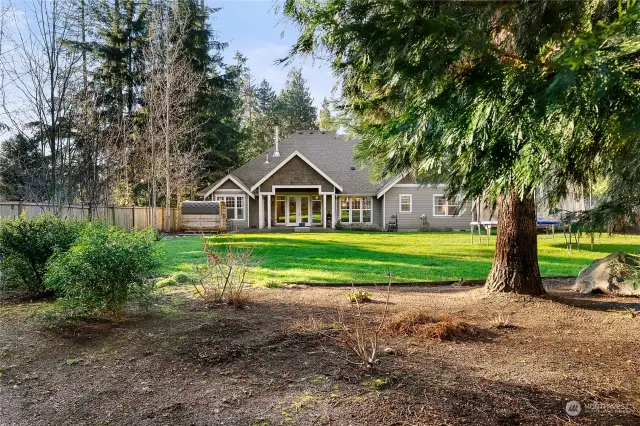 The property line extends beyond the fenceline.