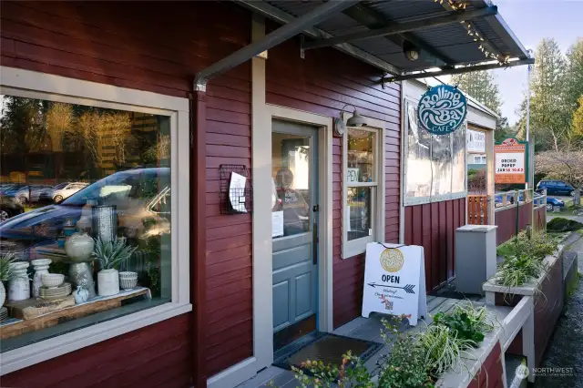 Walk or ride your bike to coffee at Rolling Bay Cafe, or stop by one of many farmstands on Madison Ave.