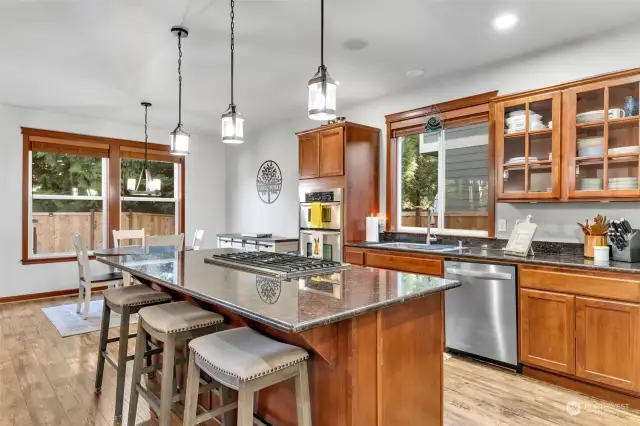 Kitchen with breakfast bar.