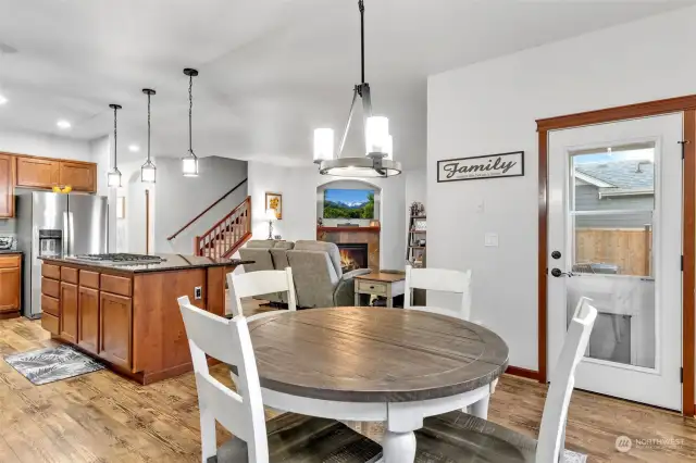 Eating area off kitchen