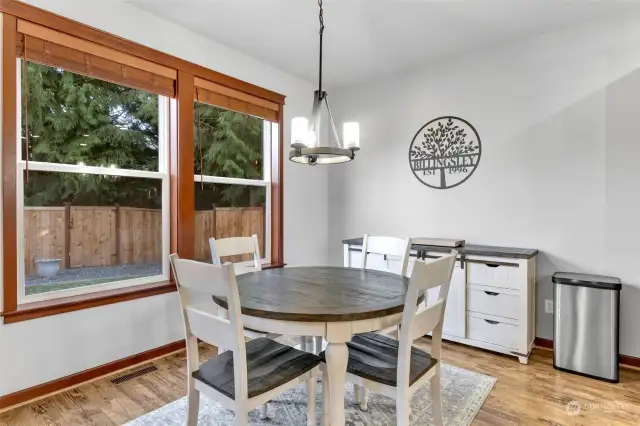 Eating area off kitchen