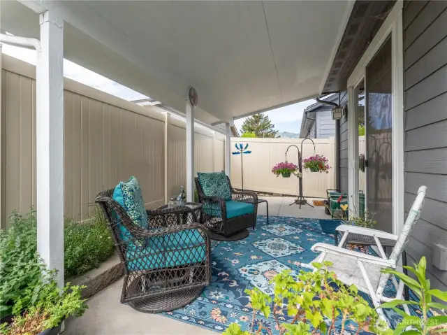 Covered patio area