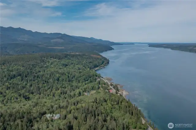 Looking northeast from the lot - over Jorstad Creek
