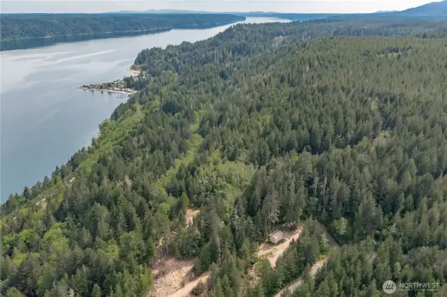 The structure visible is Hamma Ridge's Well house - you can just make out the easement road shape through the shadowing in the trees