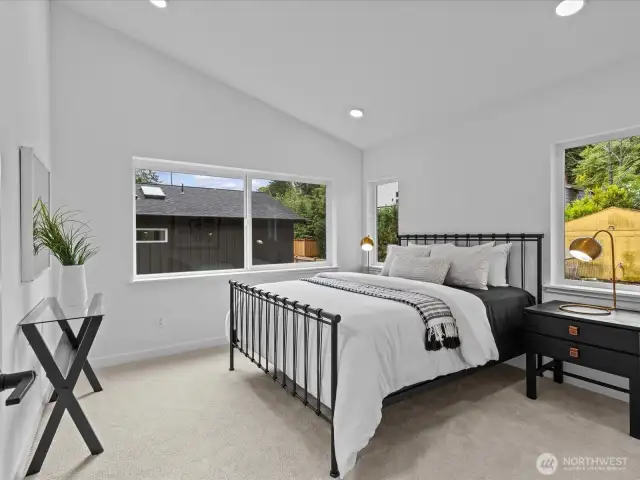Amazing primary with vaulted ceilings