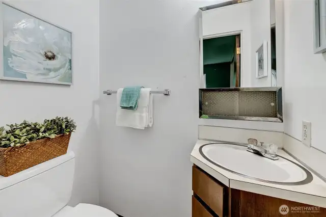 The ensuite off of the primary bedroom.