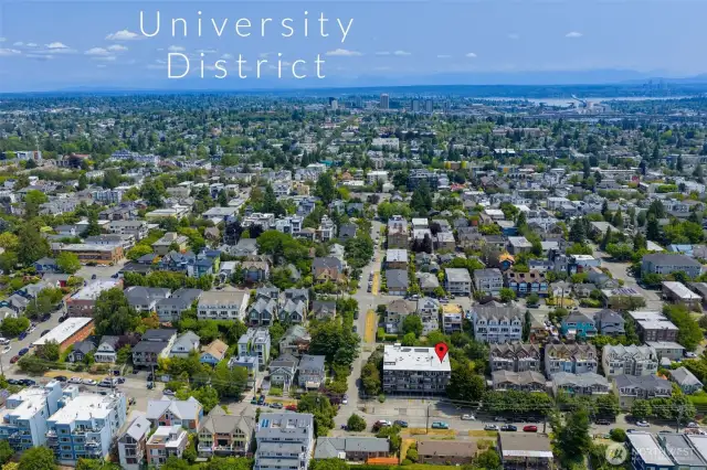 Directly East is Wallingford, University of Washington, I5 and more....