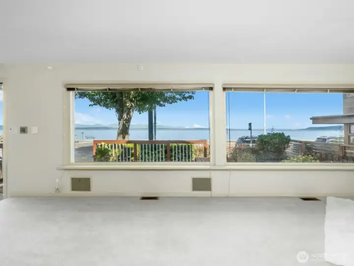 1F - Windows Facing the Front of the Home  - Alki Ave and Sound