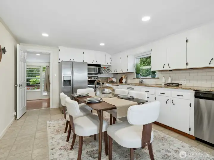 Kitchen Area with generous Cabinet Space