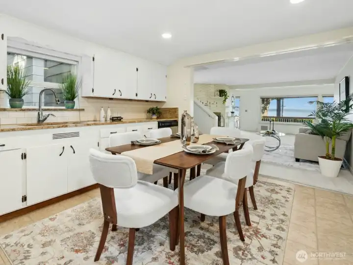 Kitchen to Table Dining Room - This dining table can be converted to a Kitchen Island and make the kitchen more efficient