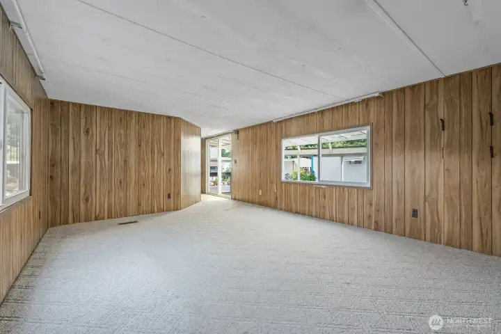 Generous living area offering flexibility for furniture placement.