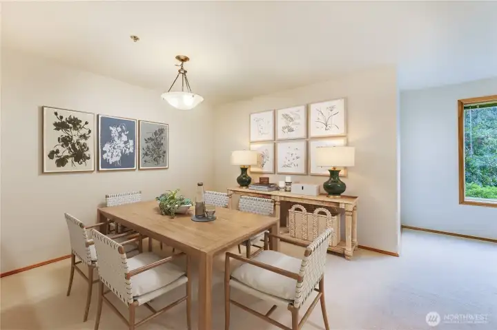Dining room - virtually staged