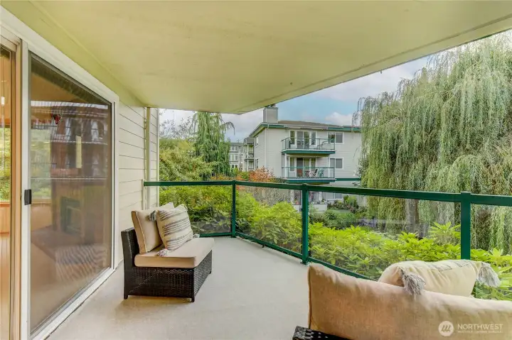 Access the main balcony from Living Rm or Office