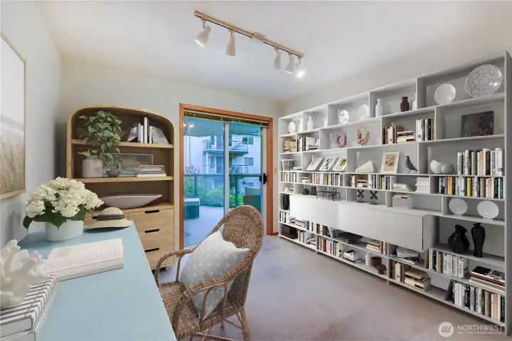 Home Office or 2nd Bedroom virtually staged