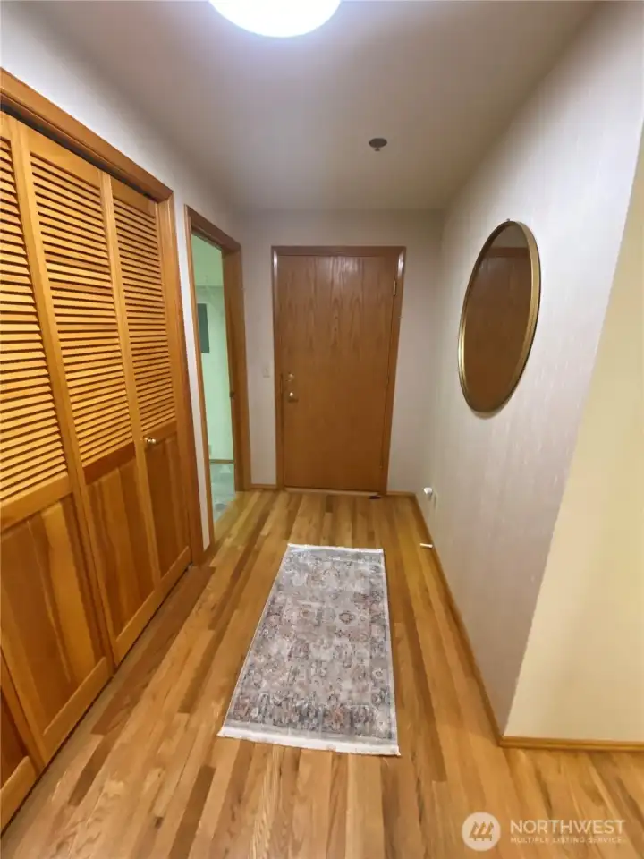 Generous Foyer entry with coat closet