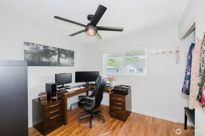 3rd upstairs bedroom currently being used as an office.