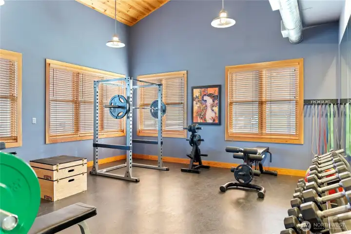 And a separate exercise room which could be repurposed for a variety of different uses.