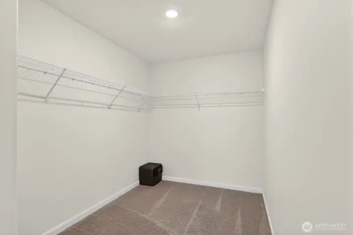 Massive walk in closet off primary bath