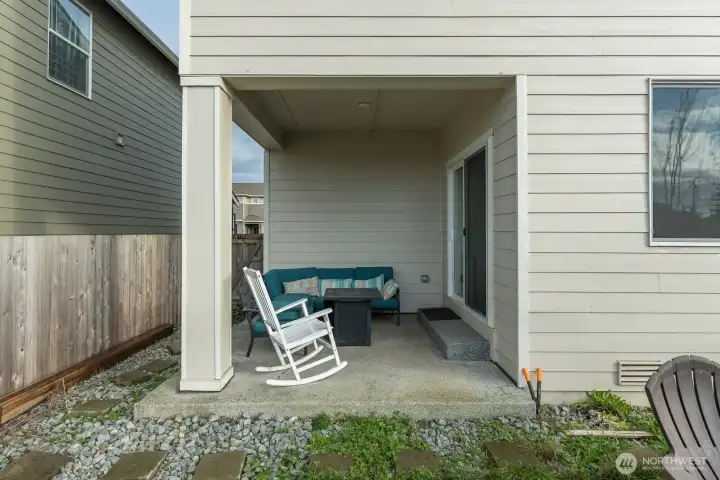 Great patio off of dining area