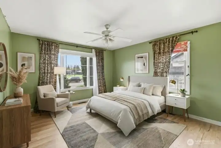 Virtually Staged Bedroom