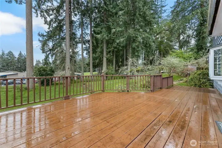 Deck off the main level living room