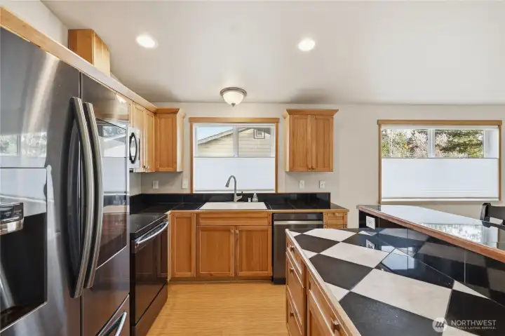 Great natural light in the kitchen