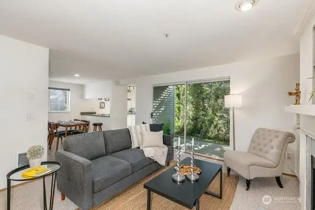 View from the living room, dining room, and outdoor private space.