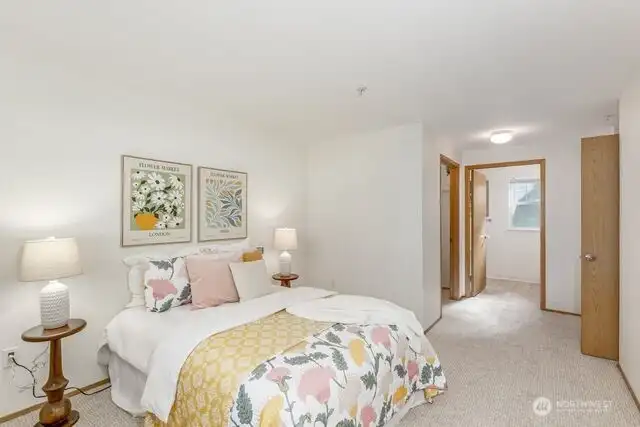 Primary bedroom, walk in closet and full bathroom.