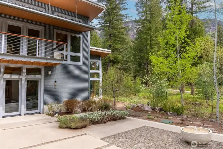 The home was built with high-end materials, including highly durable corrugated metal siding and metal clad windows and doors.