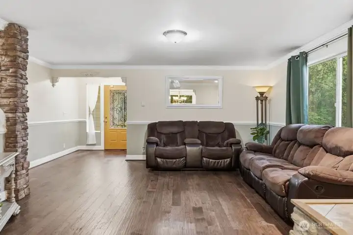 The living room and main entry.