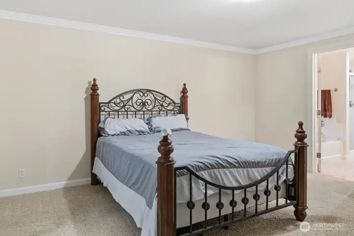 The primary bedroom.