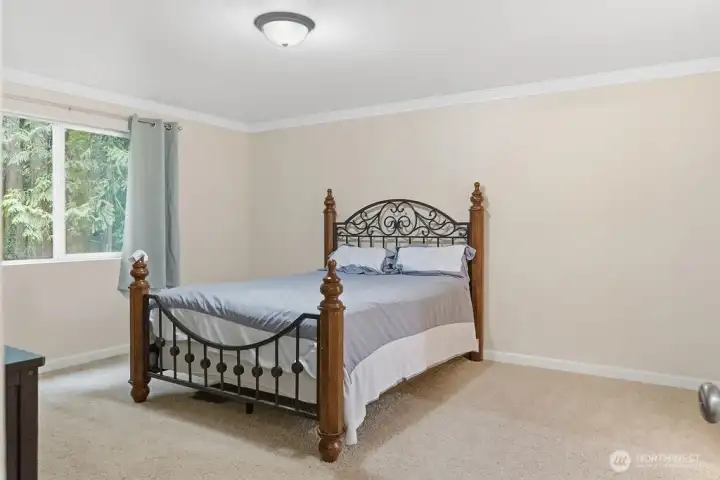 The primary bedroom.