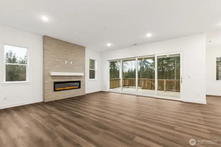 Great room with multi-slide doors to covered patio.