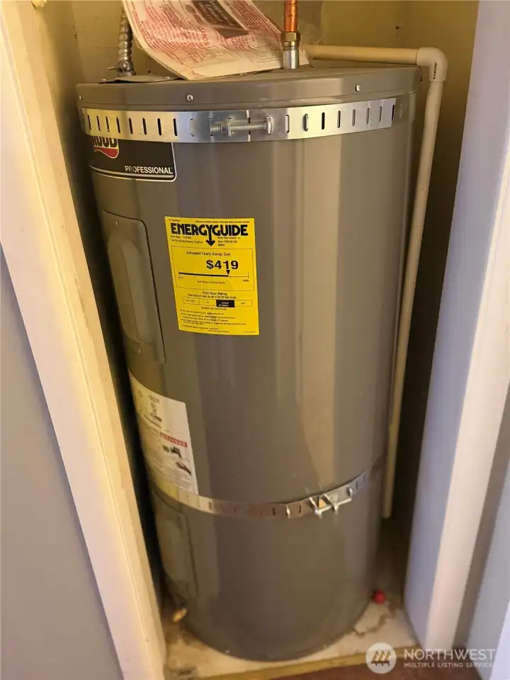 Newer model water heater.