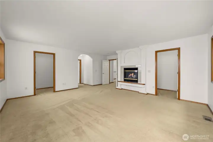 Dual His-and-Hers Walk-In Closets