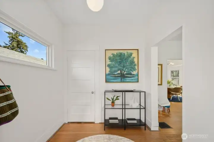 The original front entry which now makes a great landing space and arrival into the main living areas.