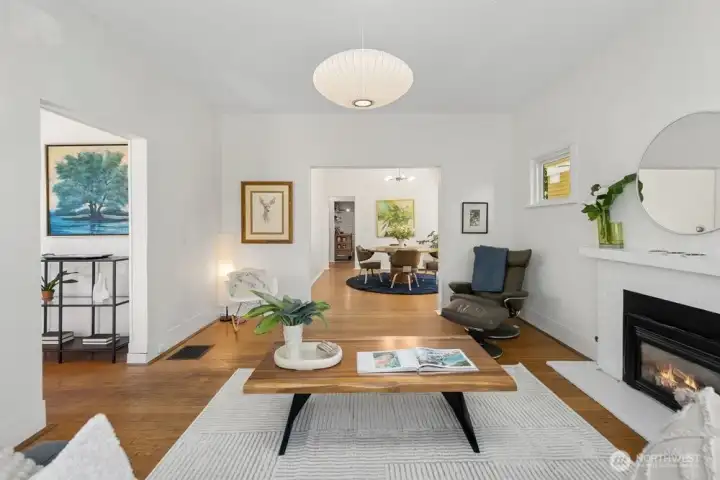The main living flows seamlessly into the spacious dining.