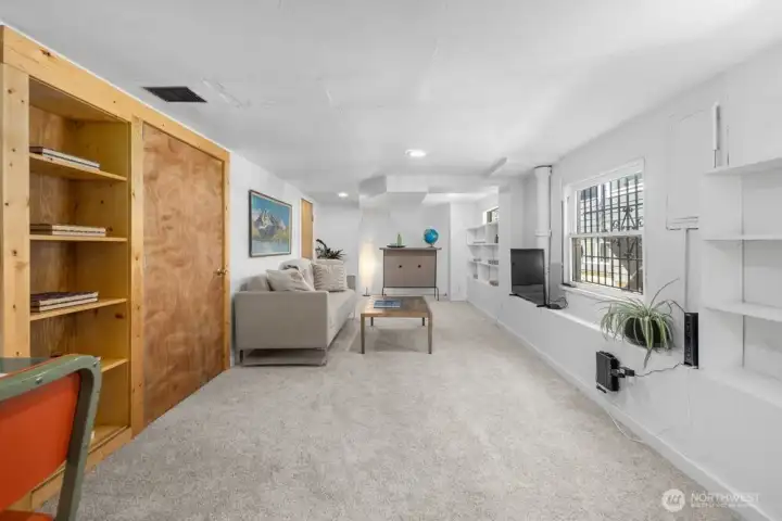 Spacious Utility room and storage on the left
